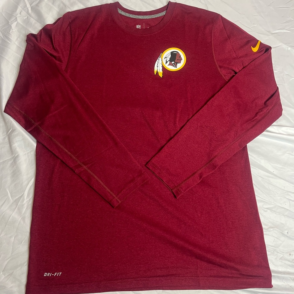 Nike Long Sleeve Washington Redskins Dry Fit Shirt